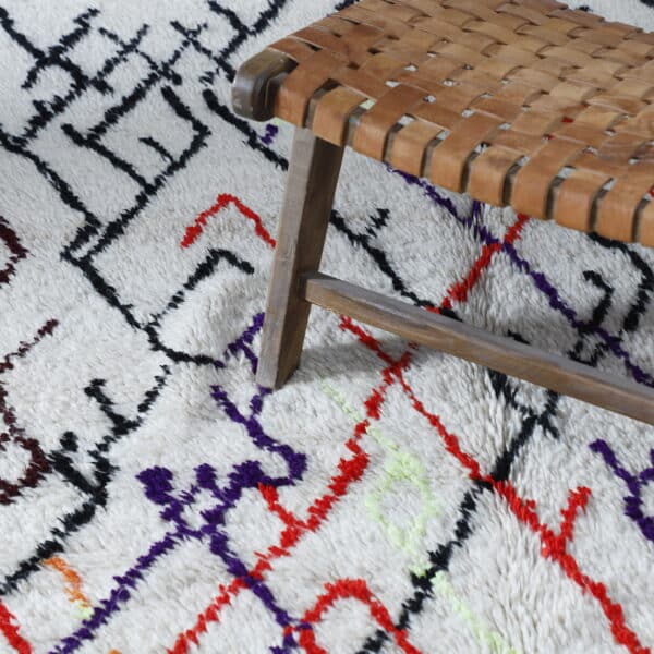 Colorful Azilal Rug 7.9x4.9 Ft – Handknotted Moroccan Wool - Image 3