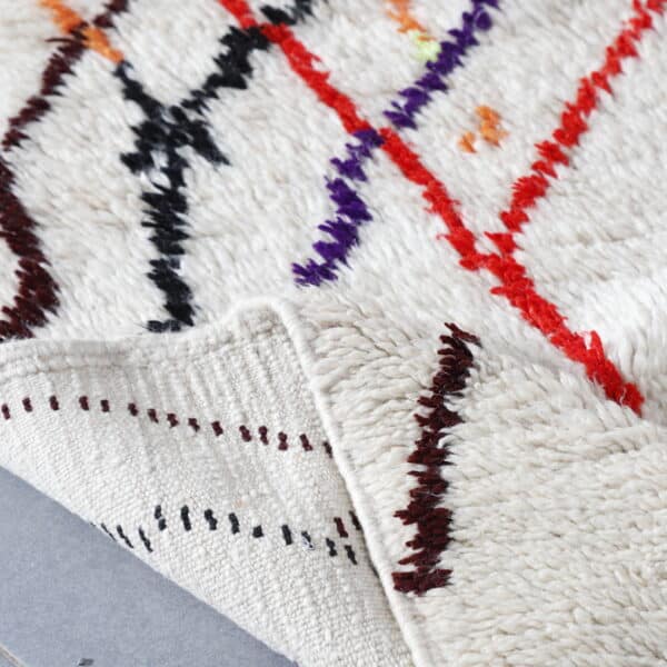 Colorful Azilal Rug 7.9x4.9 Ft – Handknotted Moroccan Wool - Image 4