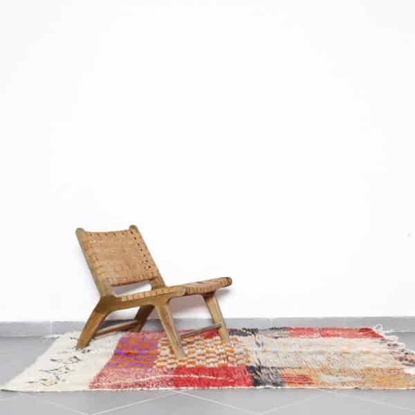 Abstract Pink Boujaad Rug 6.9x4.9 Ft – Handmade Moroccan Wool - Image 2