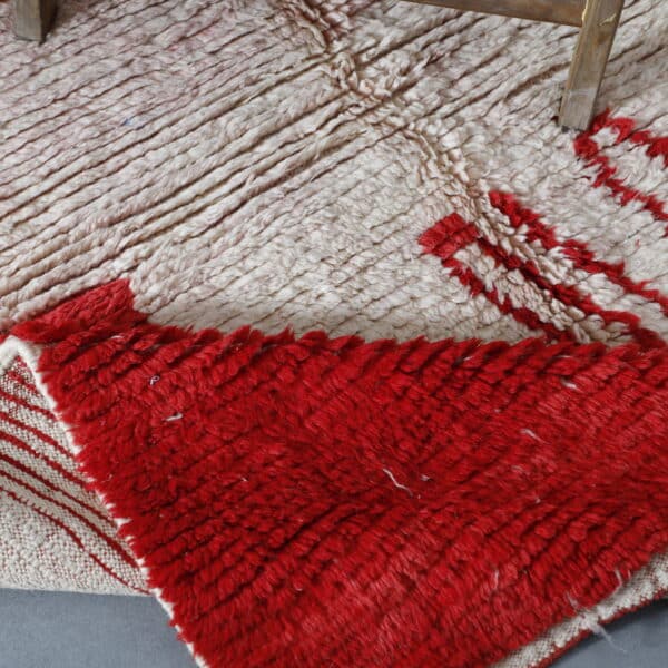 Pink Moroccan Rug 6.4x4.8 Ft – Handmade Wool Berber Style - Image 3