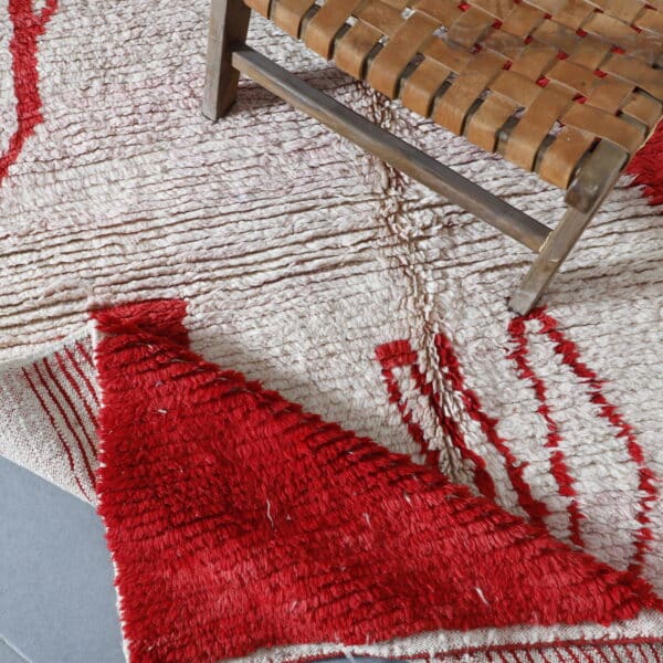 Pink Moroccan Rug 6.4x4.8 Ft – Handmade Wool Berber Style - Image 4