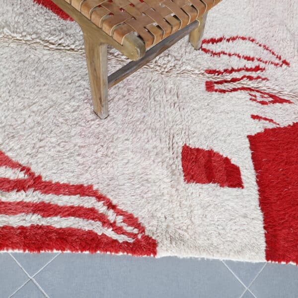 Pink Moroccan Rug 6.4x4.8 Ft – Handmade Wool Berber Style - Image 6