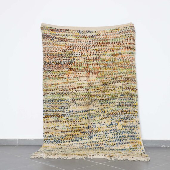 Colorful Boujaad Rug 8.0x4.9 Ft handmade in Morocco with Amazigh motifs