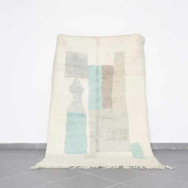 Beni Ourain Rug 8.2x5.1 Ft handmade in Morocco with Amazigh motifs