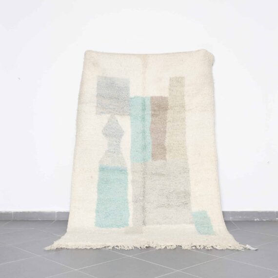 Beni Ourain Rug 8.2x5.1 Ft handmade in Morocco with Amazigh motifs