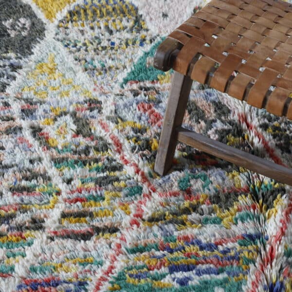 Colorful Boujaad Rug 7.5x5.2 Ft – Handmade Moroccan Wool - Image 3