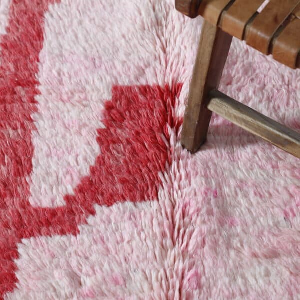 Pink Boujaad Rug 6.4x5.1 Ft – Handmade Moroccan Wool Rug - Image 4