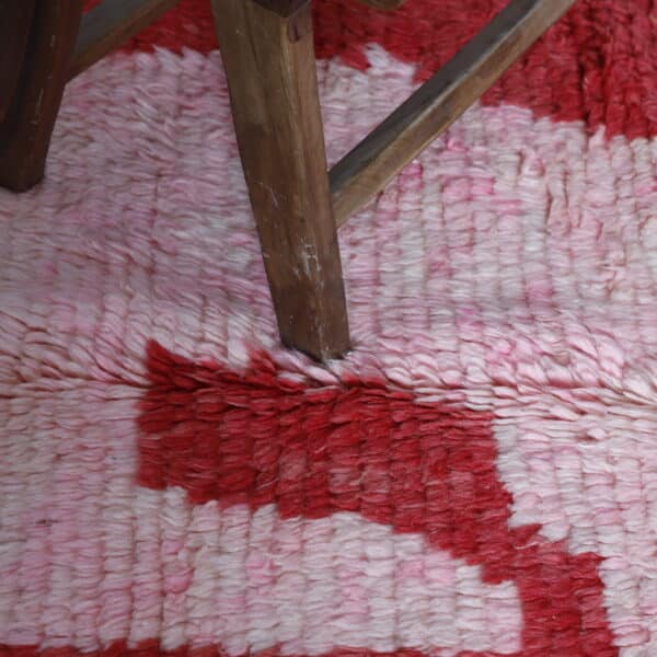 Pink Boujaad Rug 6.4x5.1 Ft – Handmade Moroccan Wool Rug - Image 5