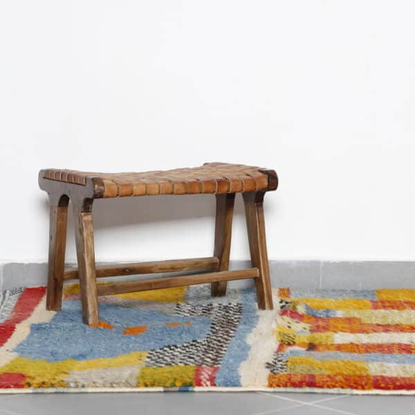 Colorful Taznakht Rug 5.2x4.7 Ft – Handmade Moroccan Wool - Image 2