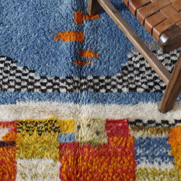 Colorful Taznakht Rug 5.2x4.7 Ft – Handmade Moroccan Wool - Image 3