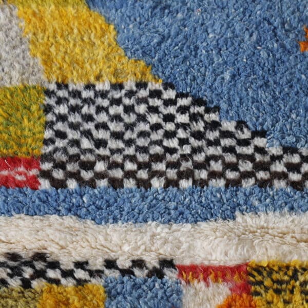 Colorful Taznakht Rug 5.2x4.7 Ft – Handmade Moroccan Wool - Image 5