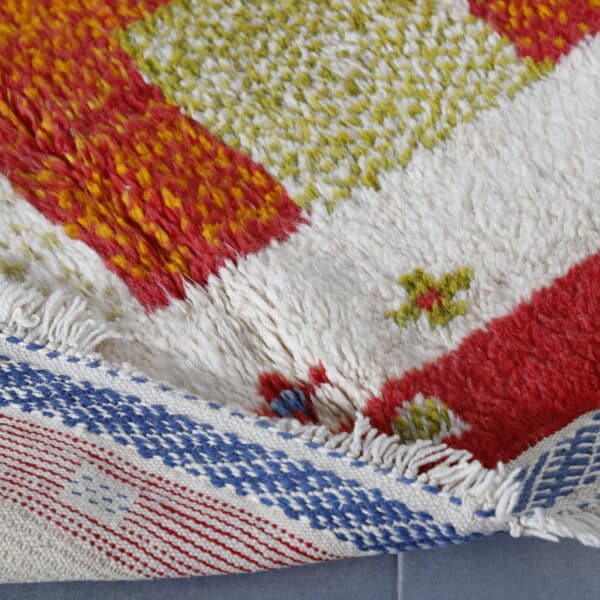 Colorful Taznakht Rug 5.2x4.7 Ft – Handmade Moroccan Wool - Image 6
