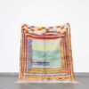 Colorful Boujaad Rug 6.6x5.1 Ft handmade in Morocco with tribal Amazigh motifs