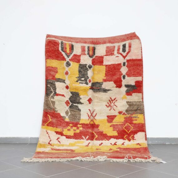 New Boujaad Rug 7.2x5.1 Ft handmade in Morocco with Amazigh motifs