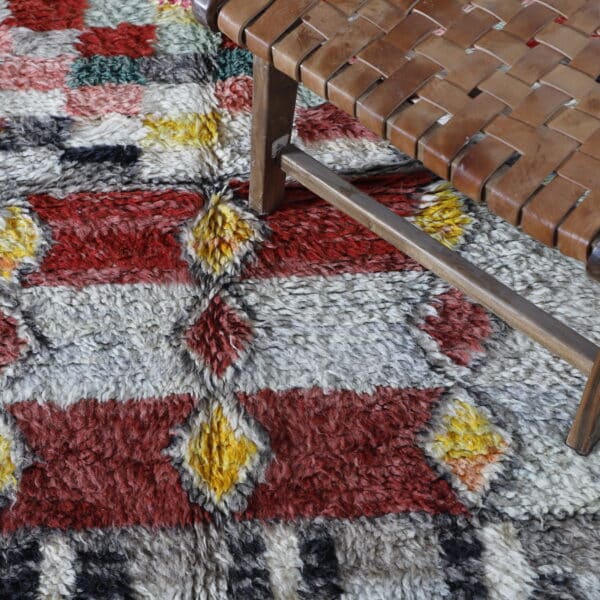 Abstract Boujaad Rug 7.7x5.2 Ft – Handmade Moroccan Wool - Image 5