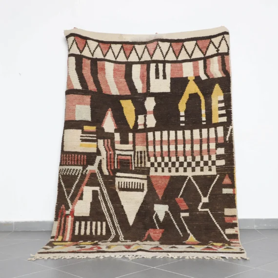 Vintage Boujaad Rug 8.4×5.6 Ft