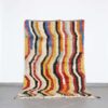 Boujaad Multicolored Rug 8.4x5.6 Ft handknotted in Morocco with tribal Amazigh motifs