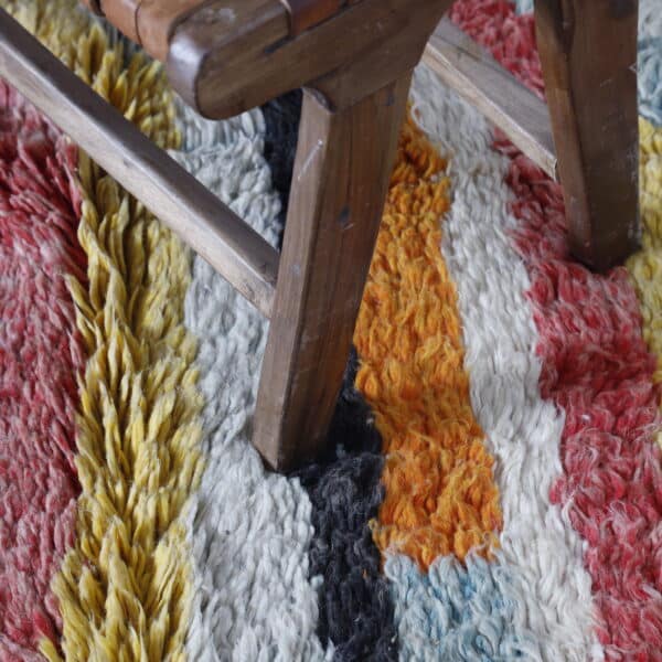 Boujaad Multicolored Rug 8.4x5.6 Ft – Handknotted Moroccan Wool - Image 4