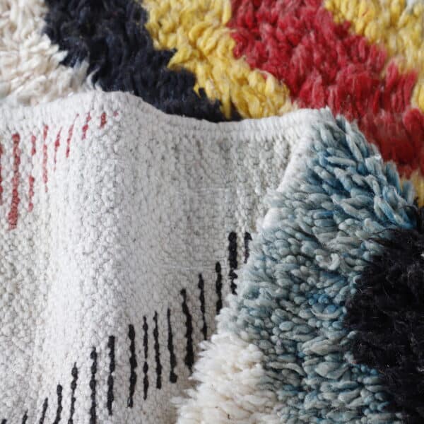 Boujaad Multicolored Rug 8.4x5.6 Ft – Handknotted Moroccan Wool - Image 7