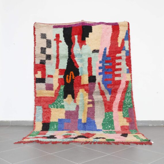 New Boujaad Rug 8.9x5.9 Ft handmade in Morocco with Amazigh motifs