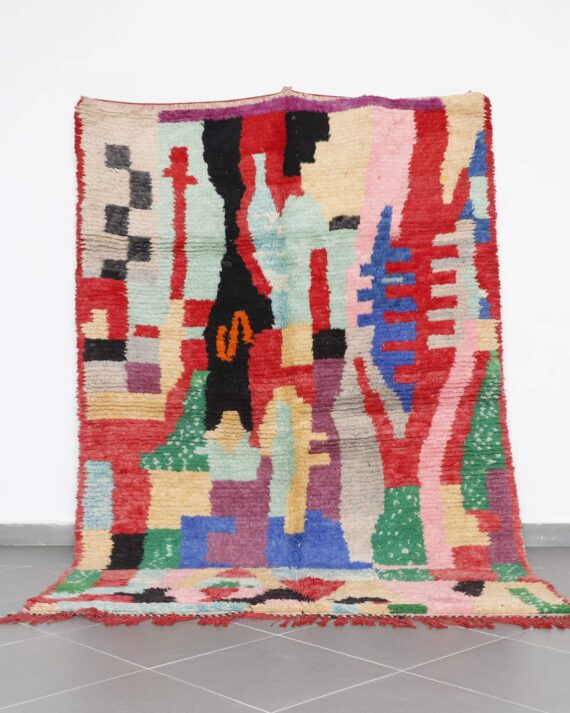 New Boujaad Rug 8.9x5.9 Ft handmade in Morocco with Amazigh motifs