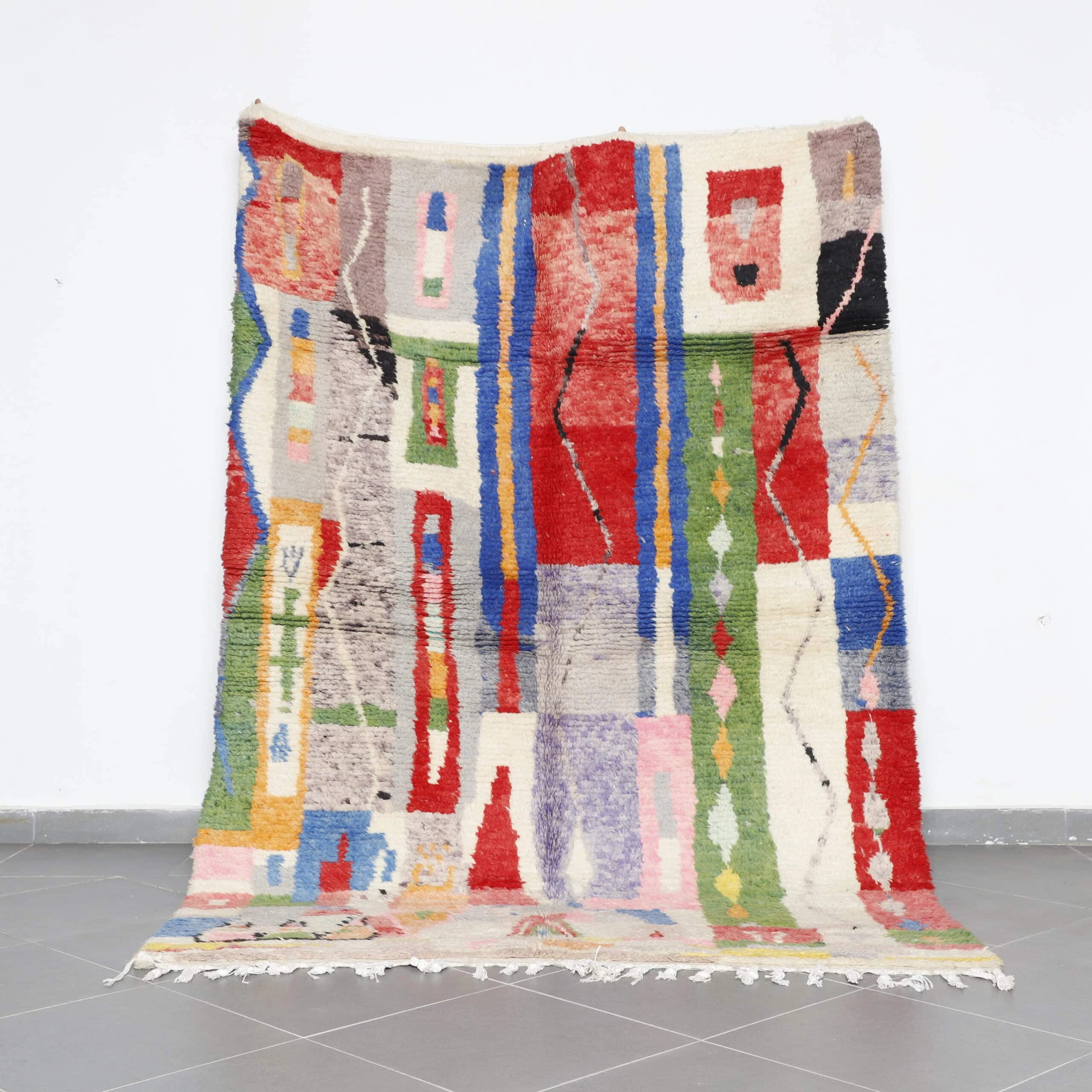 Boujaad Rug 8.6x5.9 Ft – Handmade Moroccan Wool Rug
