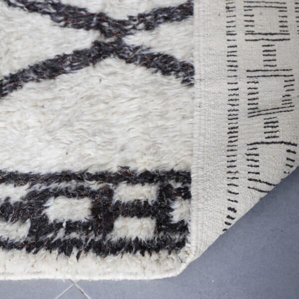 Beni Ourain Rug 9.5x6.1 Ft – Handknotted Moroccan Wool Rug - Image 6