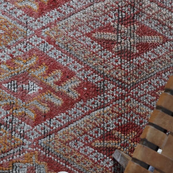 Vintage Beni Mguild 8.3x6.9 Ft – Handknotted Moroccan Wool Rug - Image 3