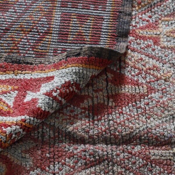 Vintage Beni Mguild 8.3x6.9 Ft – Handknotted Moroccan Wool Rug - Image 4
