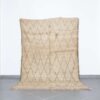 Vintage Oulmes Rug 10.0x6.3 Ft handknotted in Morocco with faded cream tribal motifs