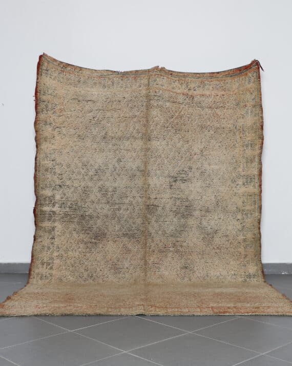 Vintage Beni Mguild 9.6x6.8 Ft handknotted in Morocco with tribal Amazigh motifs