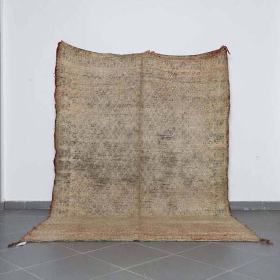 Vintage Beni Mguild 9.6x6.8 Ft handknotted in Morocco with tribal Amazigh motifs