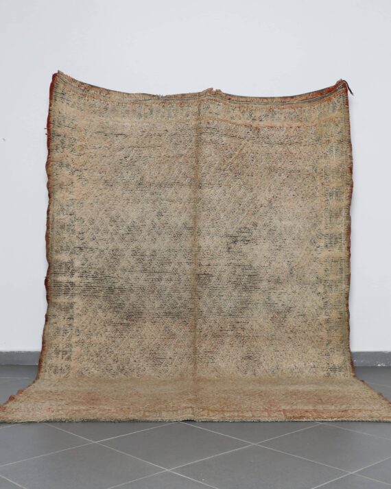 Vintage Beni Mguild 9.6x6.8 Ft handknotted in Morocco with tribal Amazigh motifs