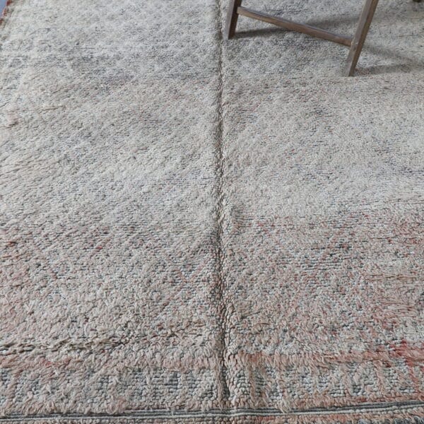 Vintage Beni Mguild 9.6x6.8 Ft – Handknotted Moroccan Wool Rug - Image 4