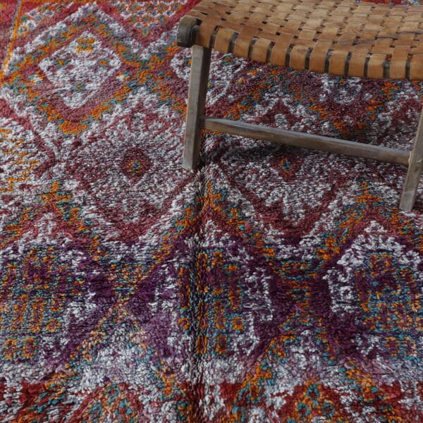 Vintage Zayan 9.5x5.7 Ft – Handknotted Moroccan Wool Rug - Image 2