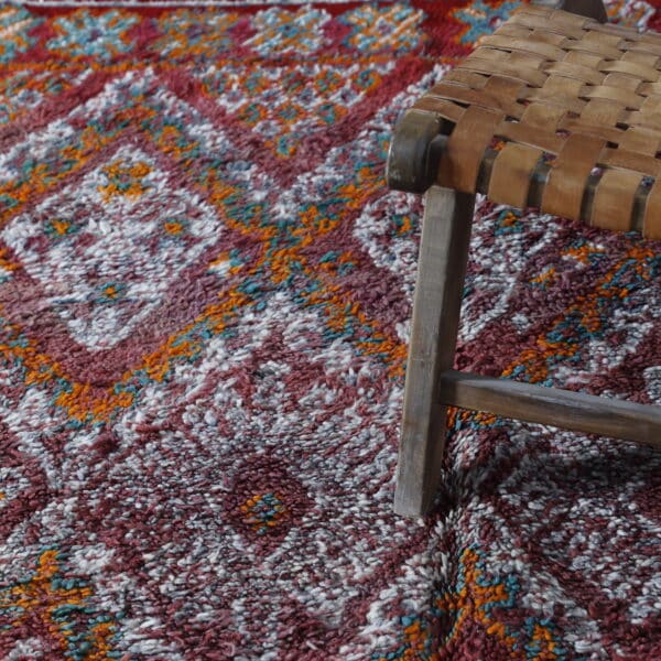Vintage Zayan 9.5x5.7 Ft – Handknotted Moroccan Wool Rug - Image 3