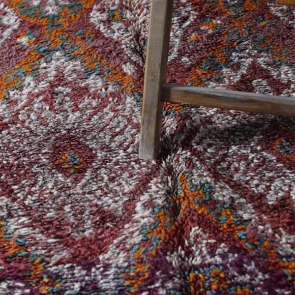 Vintage Zayan 9.5x5.7 Ft – Handknotted Moroccan Wool Rug - Image 6