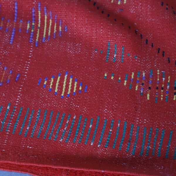 Vintage Red Boujaad 9.1x5.8 Ft – Handknotted Moroccan Wool Rug - Image 4