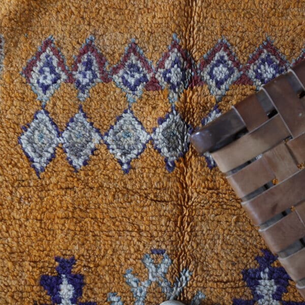 Vintage Rhamna Rug 12.5x5.1 Ft – Handknotted Moroccan Wool - Image 6