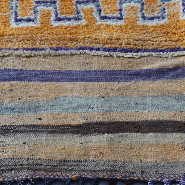 Vintage Rhamna Rug 12.5x5.1 Ft – Handknotted Moroccan Wool - Image 8