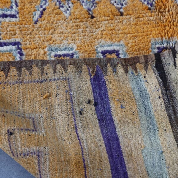 Vintage Rhamna Rug 12.5x5.1 Ft – Handknotted Moroccan Wool - Image 3