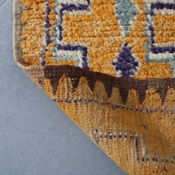 Vintage Rhamna Rug 12.5x5.1 Ft – Handknotted Moroccan Wool - Image 4