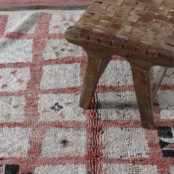Vintage Boujaad Square 7.2x5.4 Ft – Handknotted Moroccan Wool - Image 8