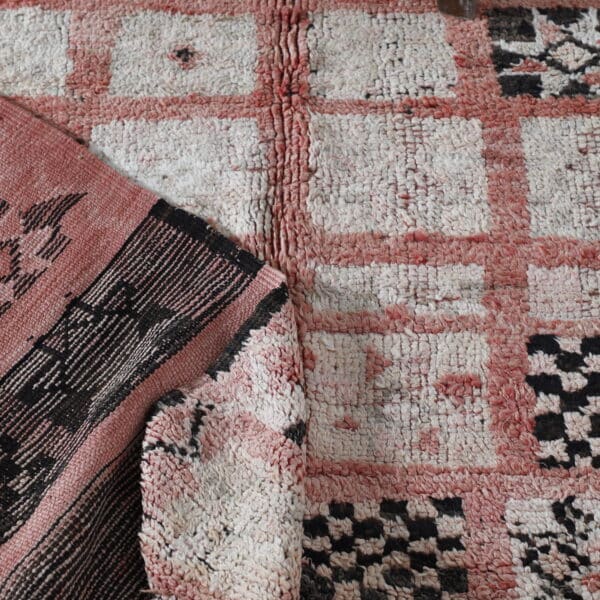 Vintage Boujaad Square 7.2x5.4 Ft – Handknotted Moroccan Wool - Image 5