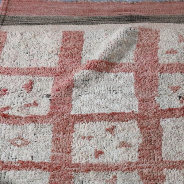 Vintage Boujaad Square 7.2x5.4 Ft – Handknotted Moroccan Wool - Image 6