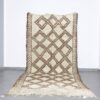 Long Unique Beni Ourain Carpet 13.0x5.6 Ft handknotted in Morocco with Amazigh motifs