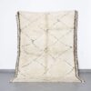 Vintage Beni Ourain Rug 8.2x6.1 Ft handknotted in Morocco with beige and brown Amazigh motifs