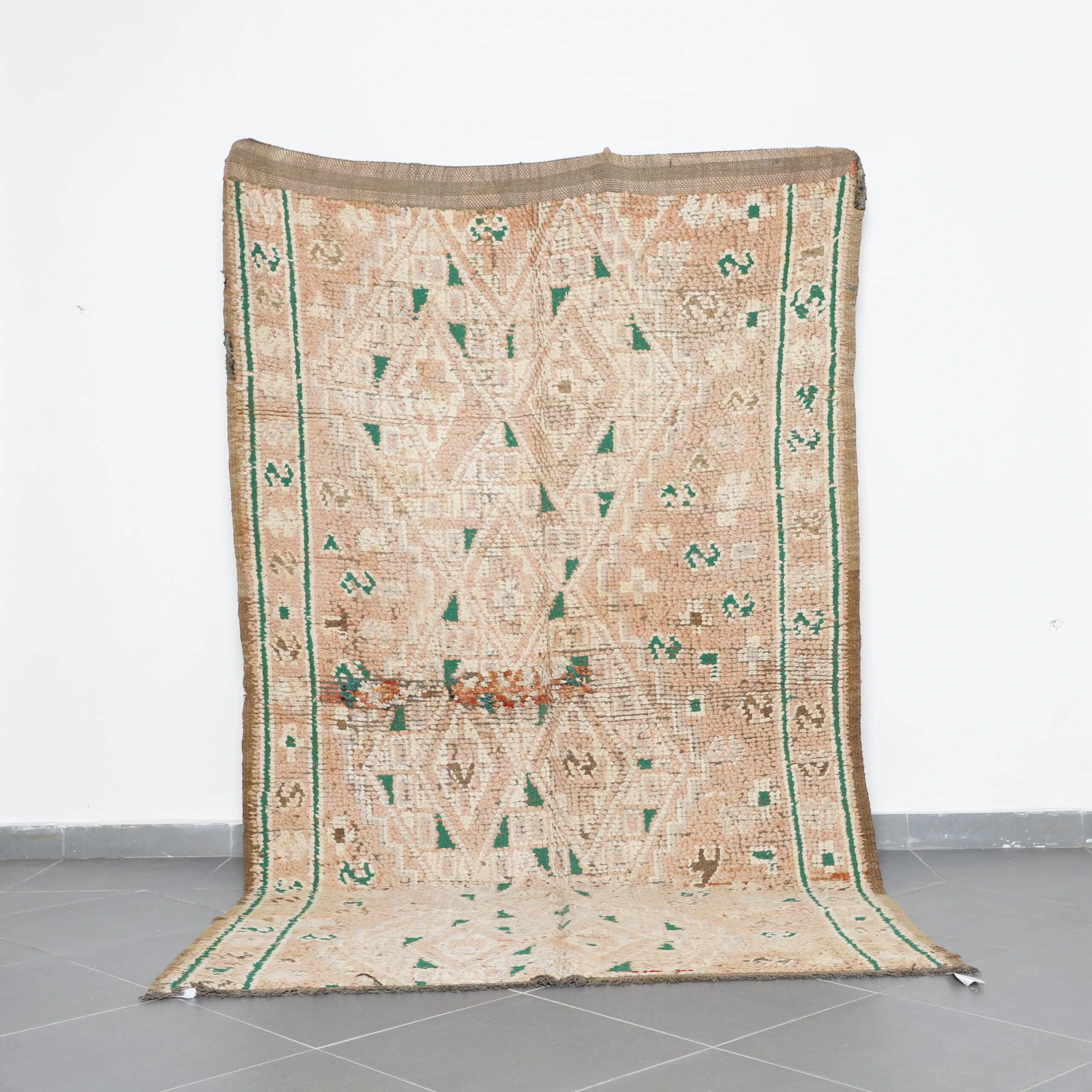 Vintage Zayan Moroccan Rug 9.6x5.8 Ft – Handknotted Wool