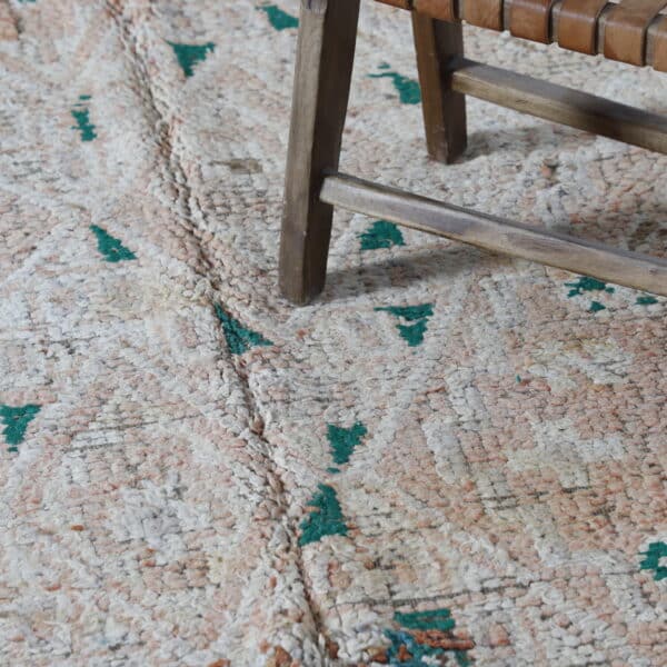 Vintage Zayan Moroccan Rug 9.6x5.8 Ft – Handknotted Wool - Image 9