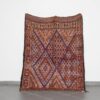 Vintage Zayan Rug 6.9x4.5 Ft handknotted in Morocco with Berber tribal motifs